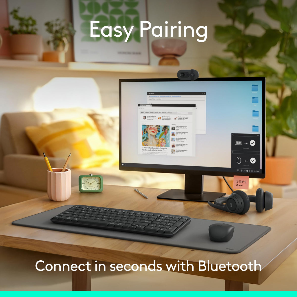 Logitech K250 Bluetooth Keyboard with Numpad, Graphite