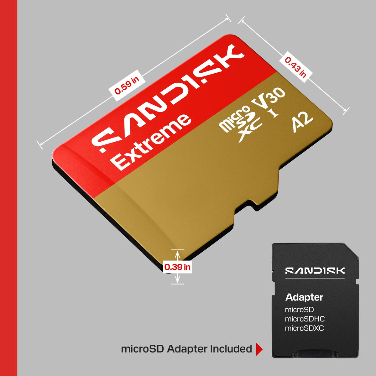 SanDisk 256GB Extreme microSD UHS-I Card, 245MB/s, SDSQXH9-256G-GZ6MA