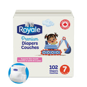 Royale Premium Diapers, Size 7 (41+ lb), 102 Count