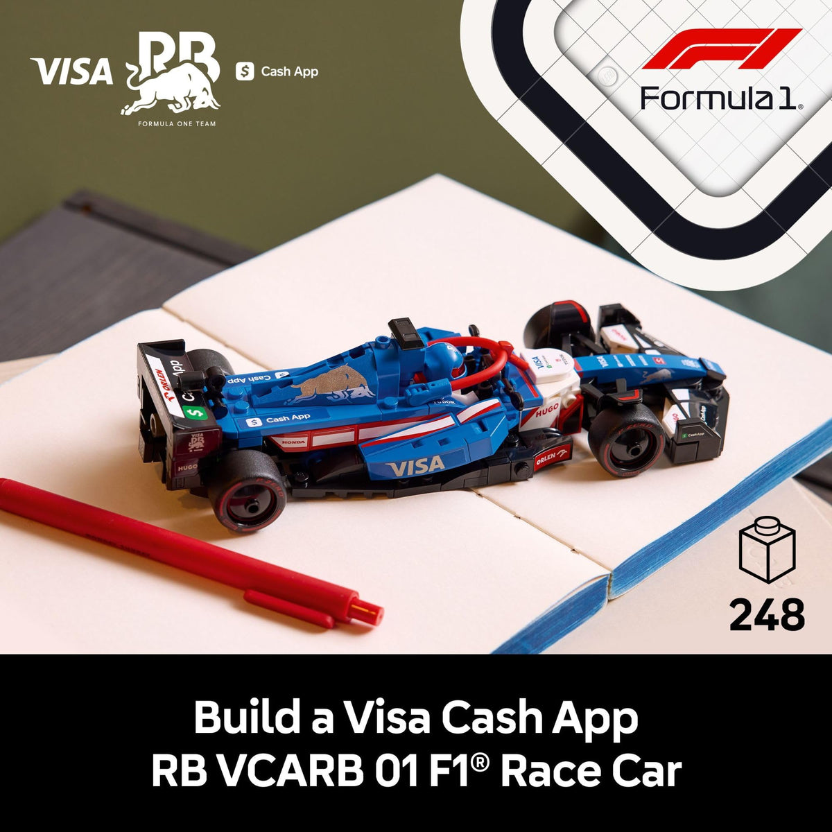 LEGO Speed Champions Visa Cash App RB VCARB 01 F1 Race Car (77246)