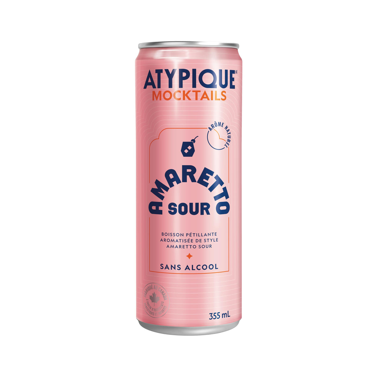 Atypique Mocktails Non-Alcoholic Cocktail, Amaretto Sour, 355 mL