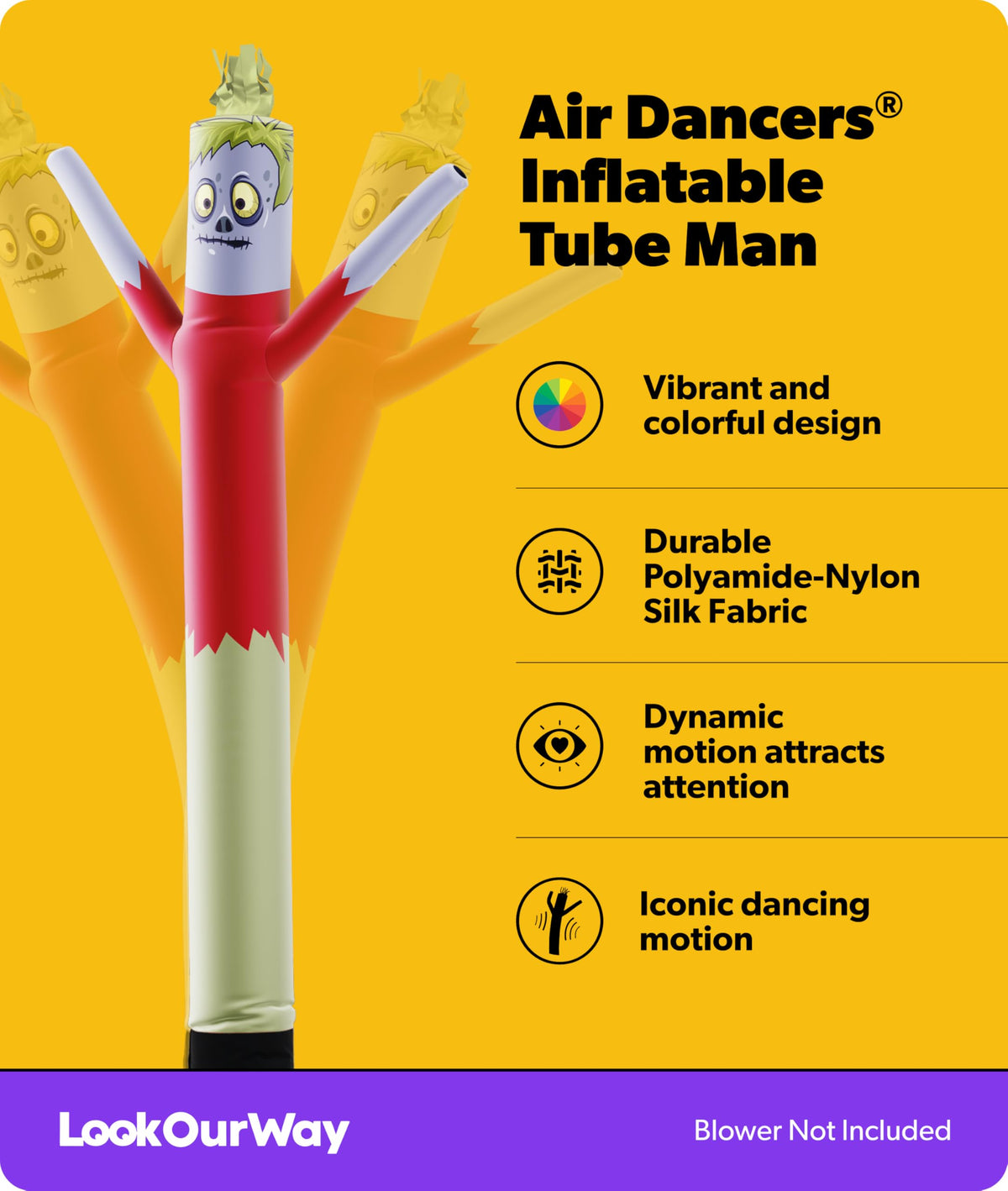 LookOurWay Monster Air Dancers Inflatable Tube Man, 10ft