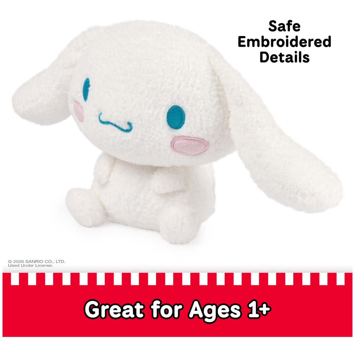 GUND Sanrio Cinnamoroll Plush Toy, 6-Inch, Ages 1+