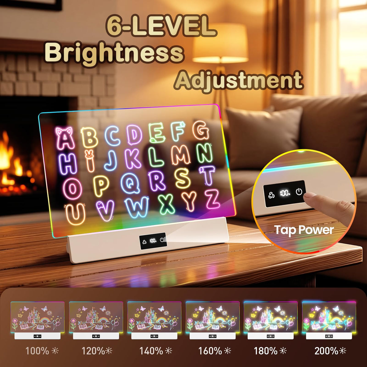 Taemvv 16 Inch LED Drawing Board for Kids with Stand, Rechargeable