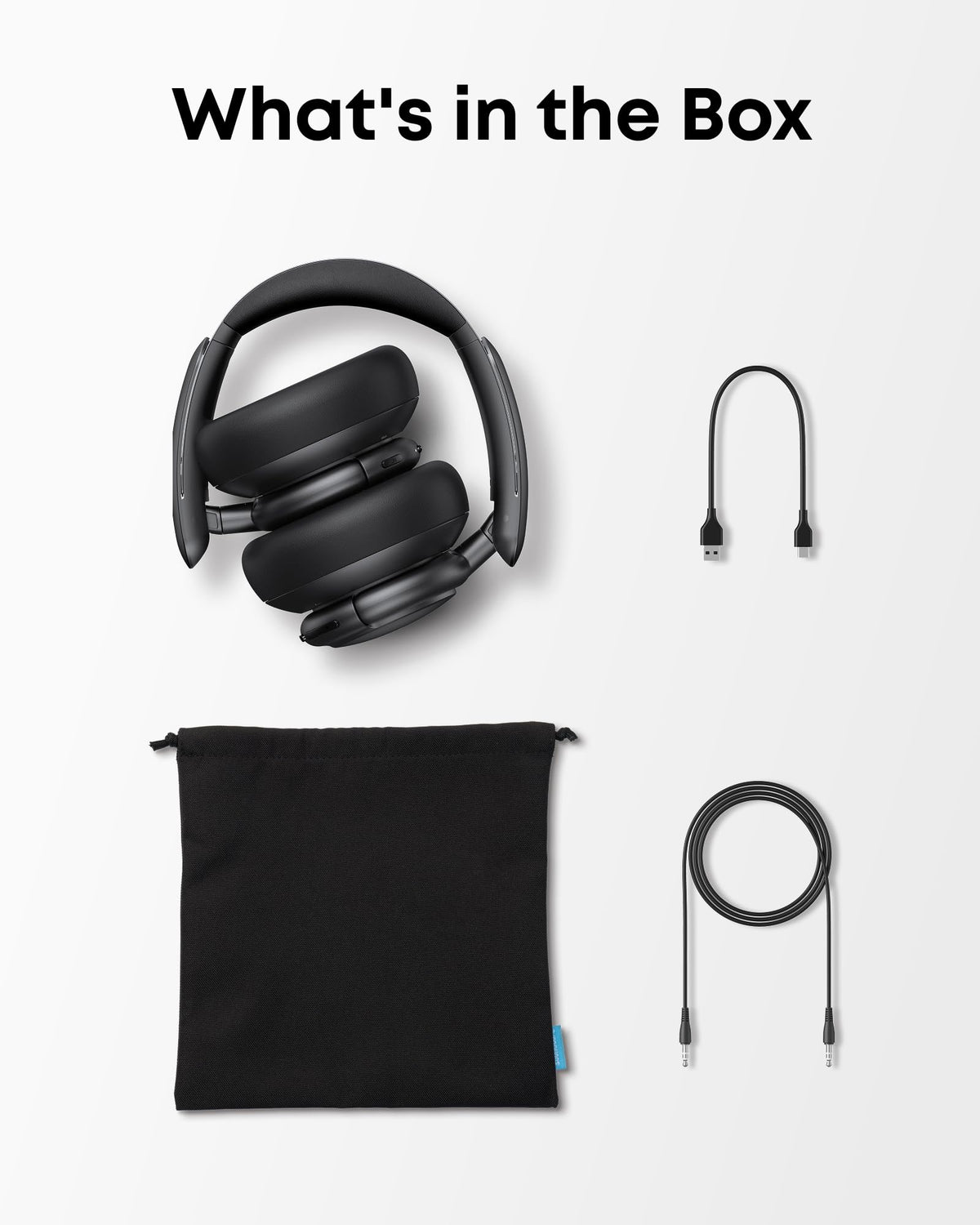 soundcore by Anker Life Q30 Hybrid ANC Wireless Headphones, Black
