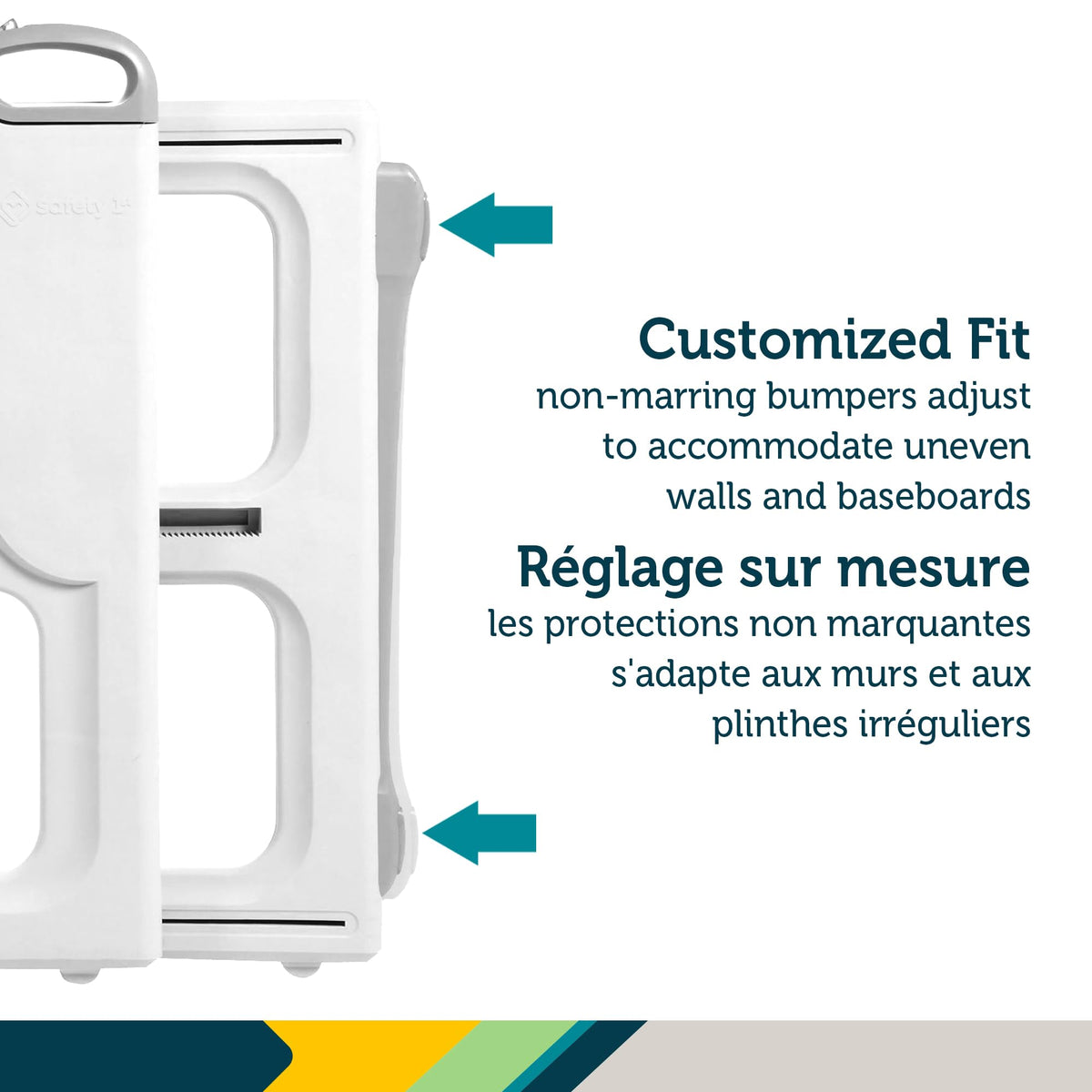 Safety 1st Perfect Fit Gate, White, 28-42 in Wide, 28 in Tall