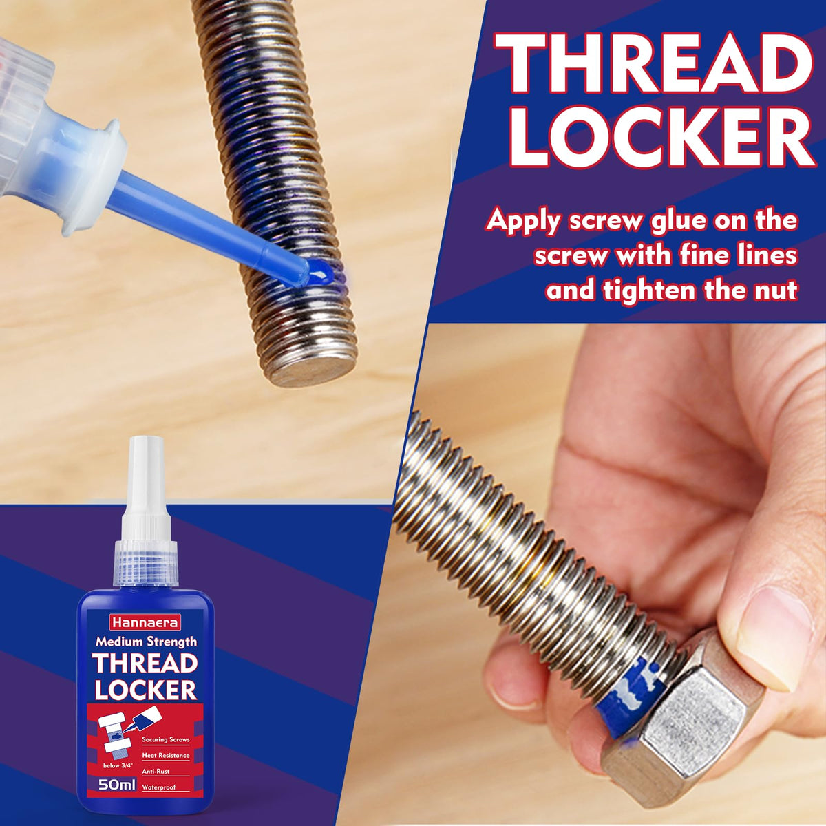Medium Strength Blue Threadlocker 243, 50 ml