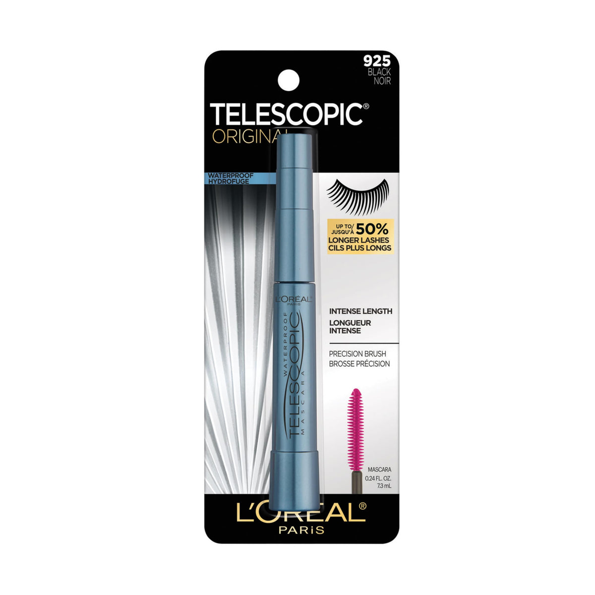 L'Oreal Paris Telescopic Waterproof Mascara, Black, 8 ml