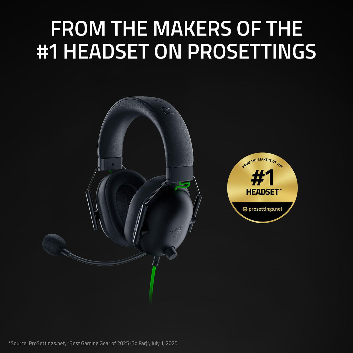 Razer BlackShark V2 X Wired Gaming Headset, Black
