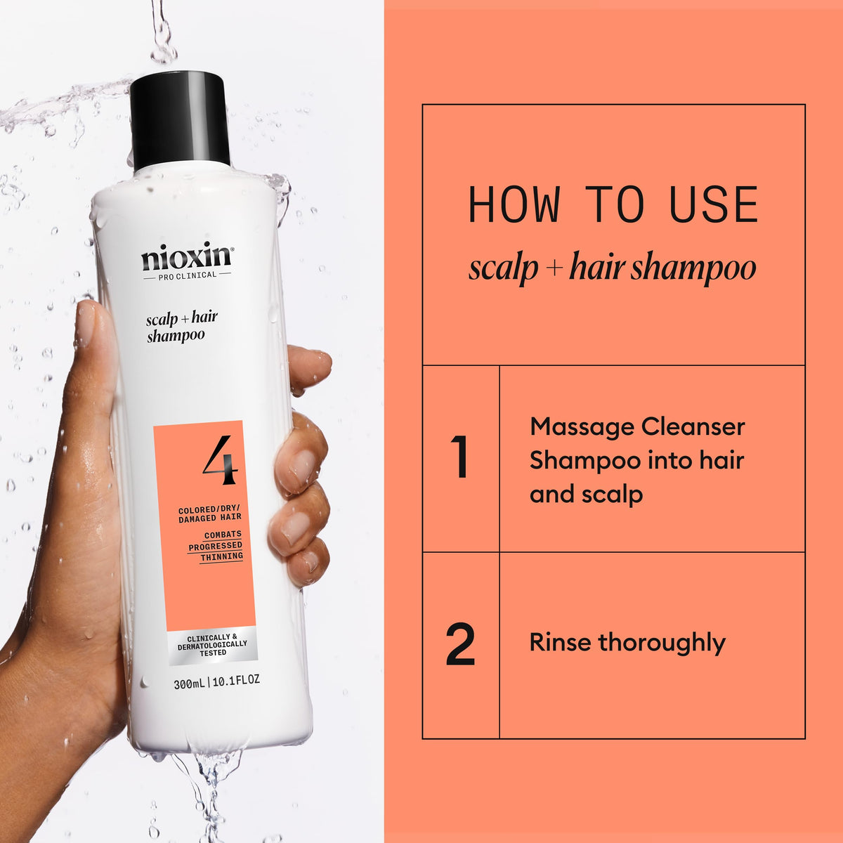 Nioxin System 4 Cleanser Shampoo, 10 fl oz