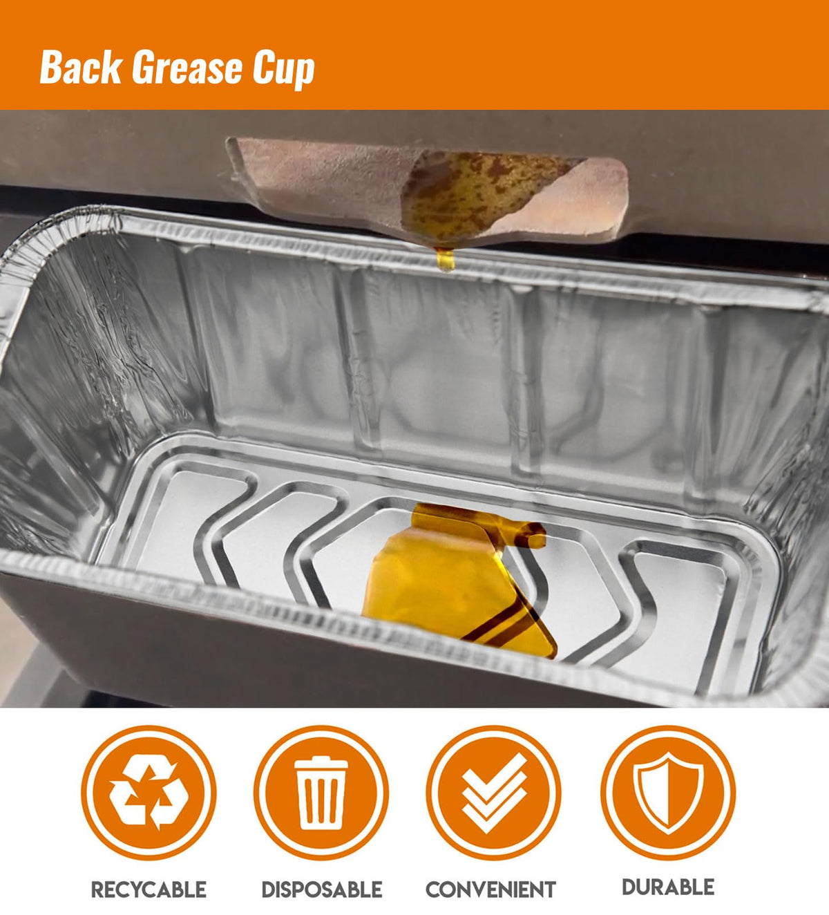 Nupick Grease Cup Liners for Blackstone Griddle, 40 Pack