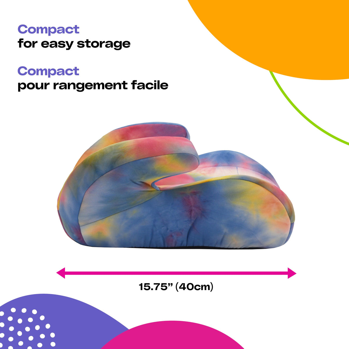Cosco Kids Topside Backless Booster Car Seat, Tie Dye