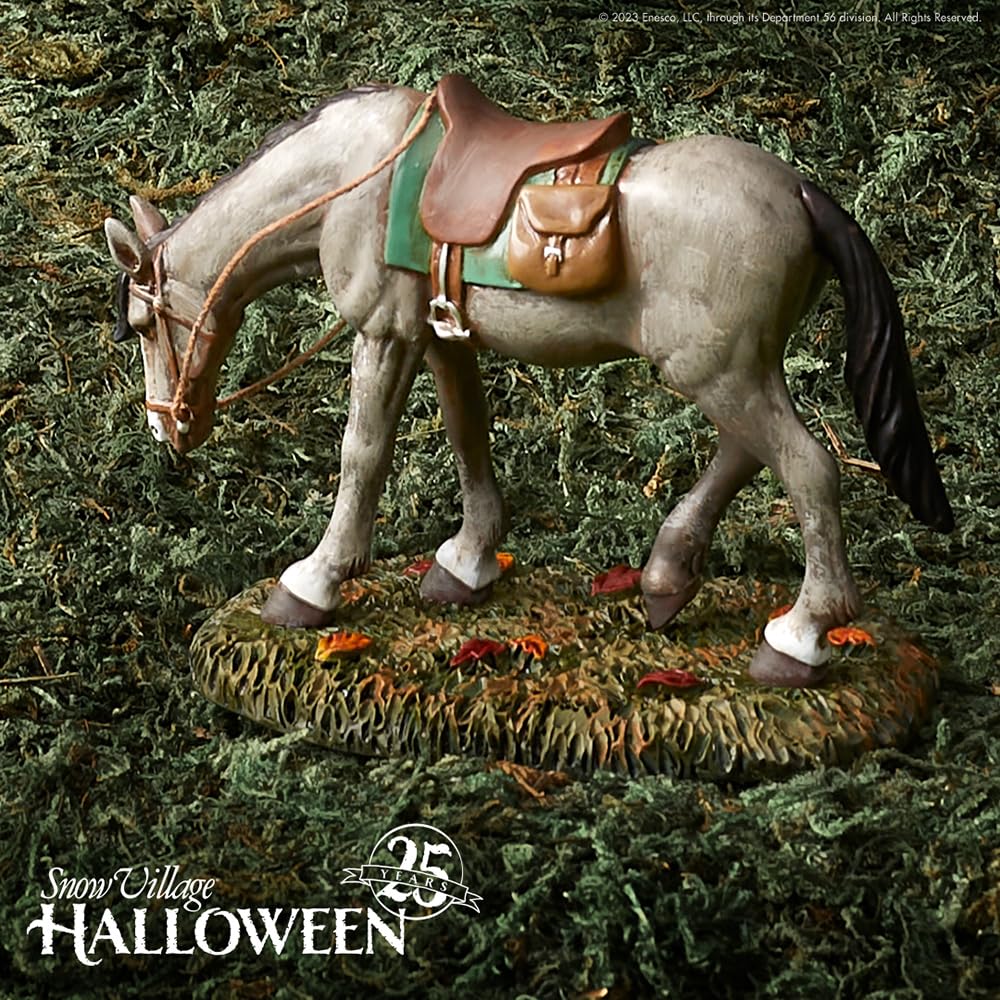 Department 56 Snow Village Halloween Accessories Gunpowder the Horse Figurine