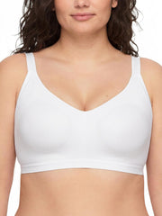 Warners Women's Blissful Benefits Wireless Comfort Bra, White, Large