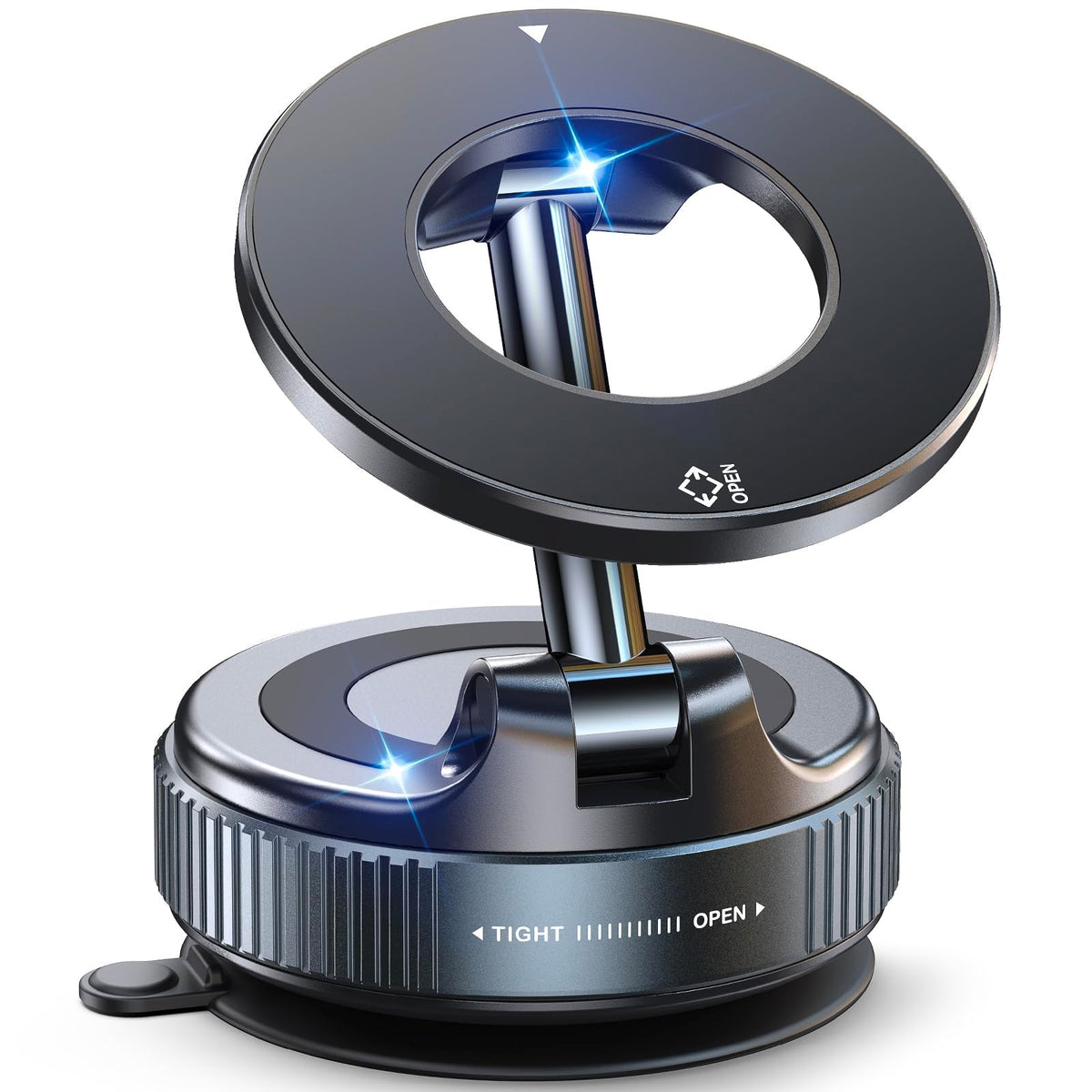 Jononser Magnetic Foldable Car Phone Mount for MagSafe, Black