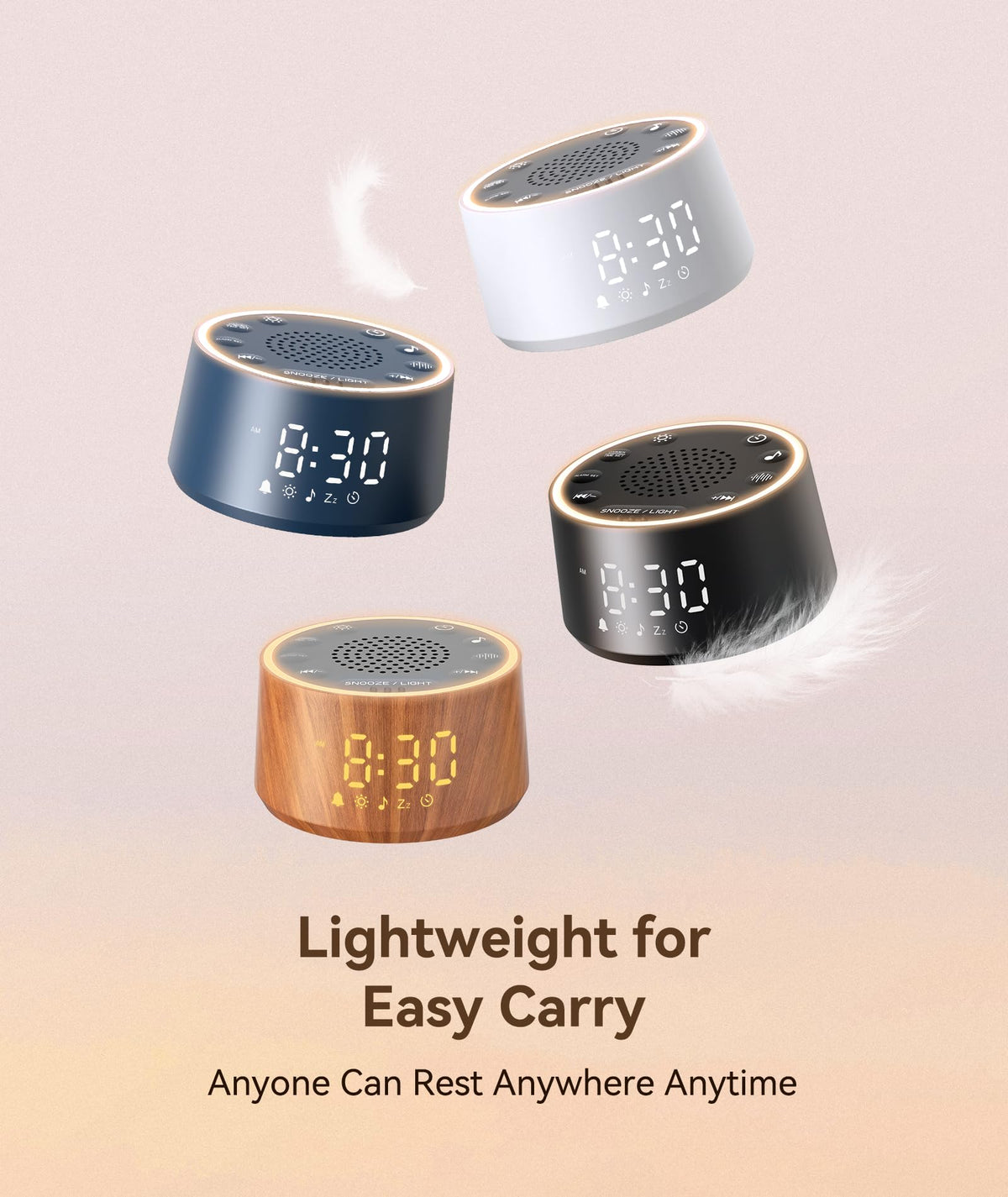 Dreamegg D1 Nova Sound Machine and Alarm Clock with 25 Sounds