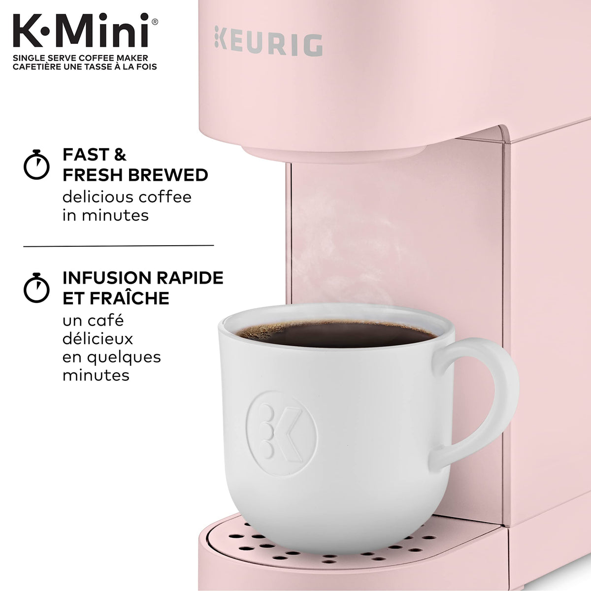 Keurig K-Mini Single Serve Coffee Maker, Dusty Rose