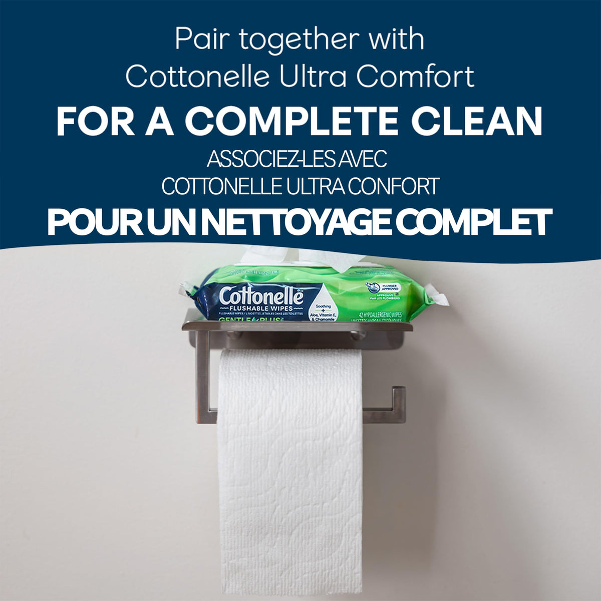 Cottonelle GentlePlus Flushable Wet Wipes, 336 Count
