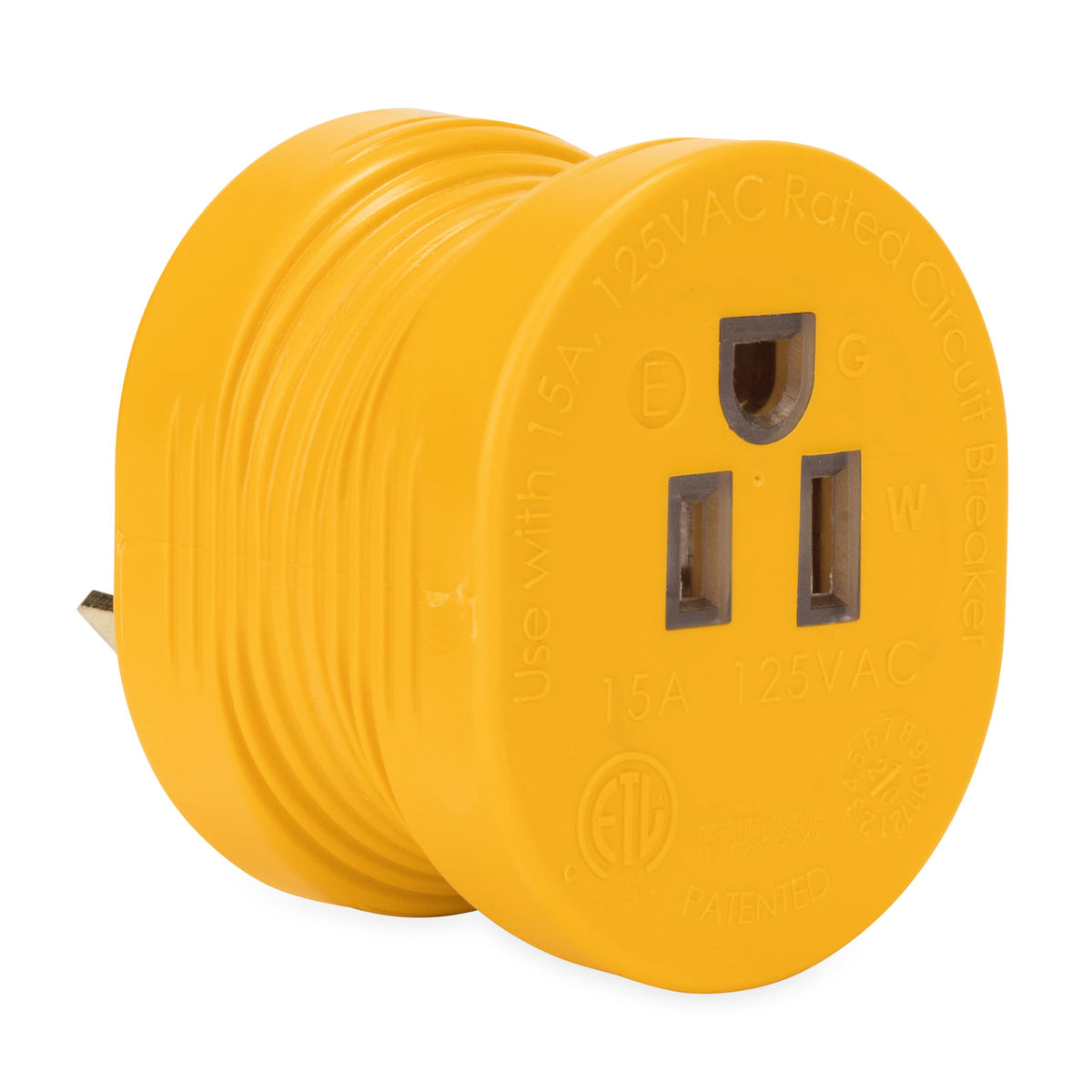 Camco PowerGrip 30AM/15AF Camper/RV Electrical Adapter, 55233