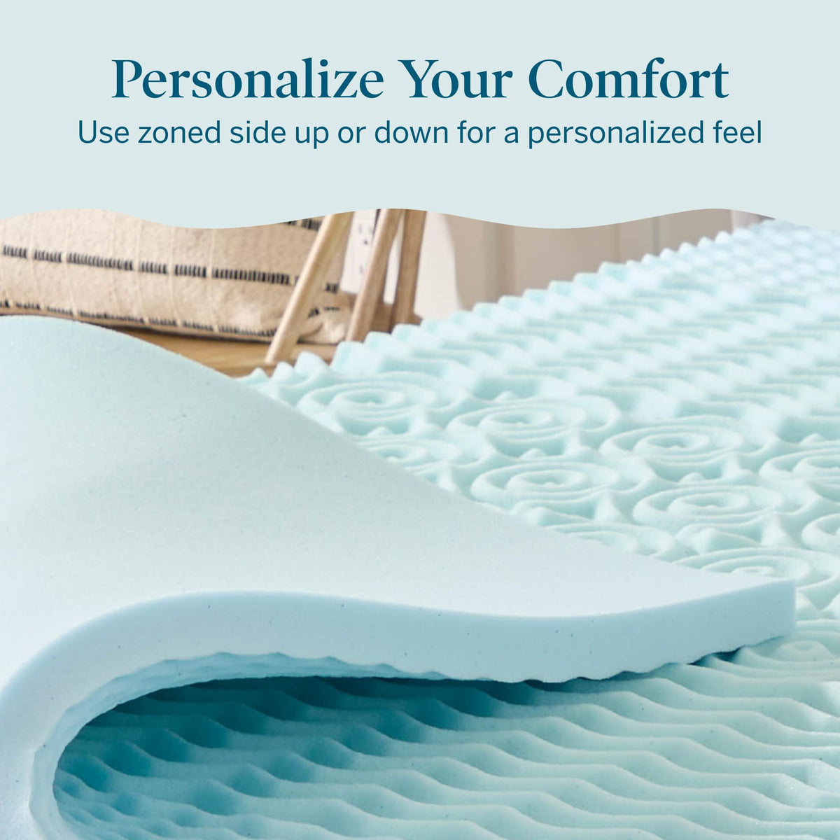 LUCID 2 Inch Gel Memory Foam Mattress Topper, Full