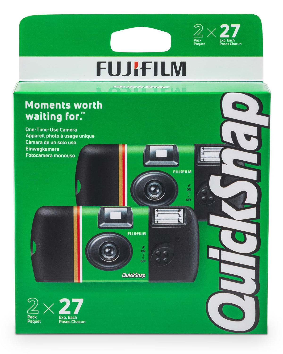 QuickSnap Flash 400 One-Time-Use Camera, 2-Pack