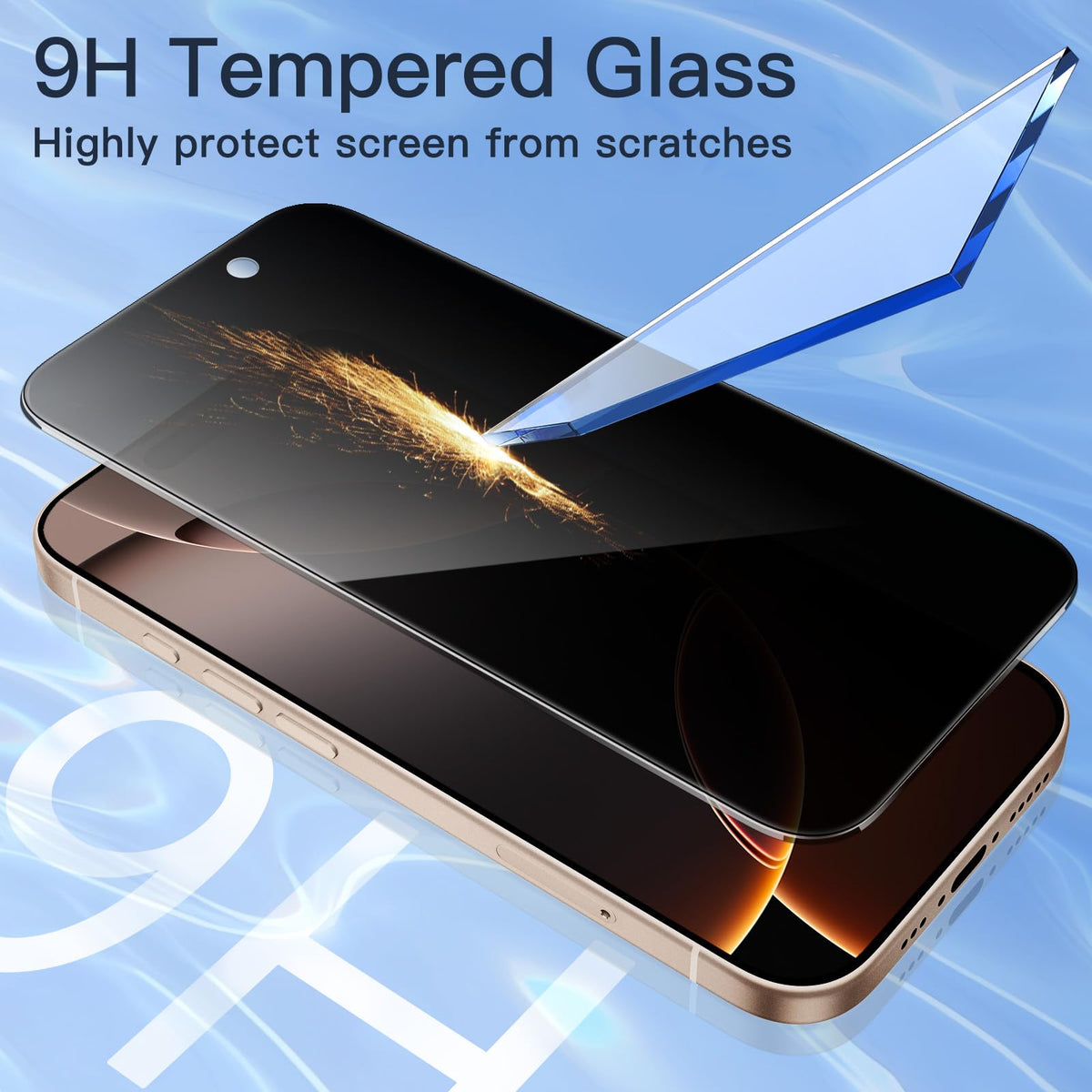 JETech Privacy Screen Protector for iPhone 16 Pro Max, 2-Pack