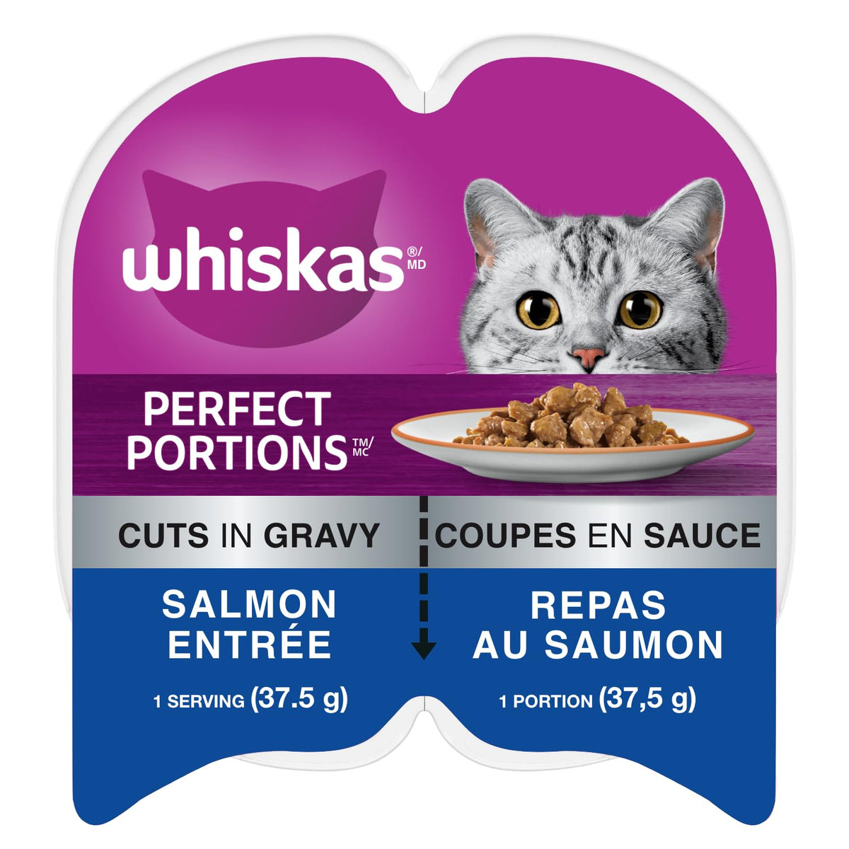 Whiskas Perfect Portions Kitten Wet Cat Food, Salmon, 75 g