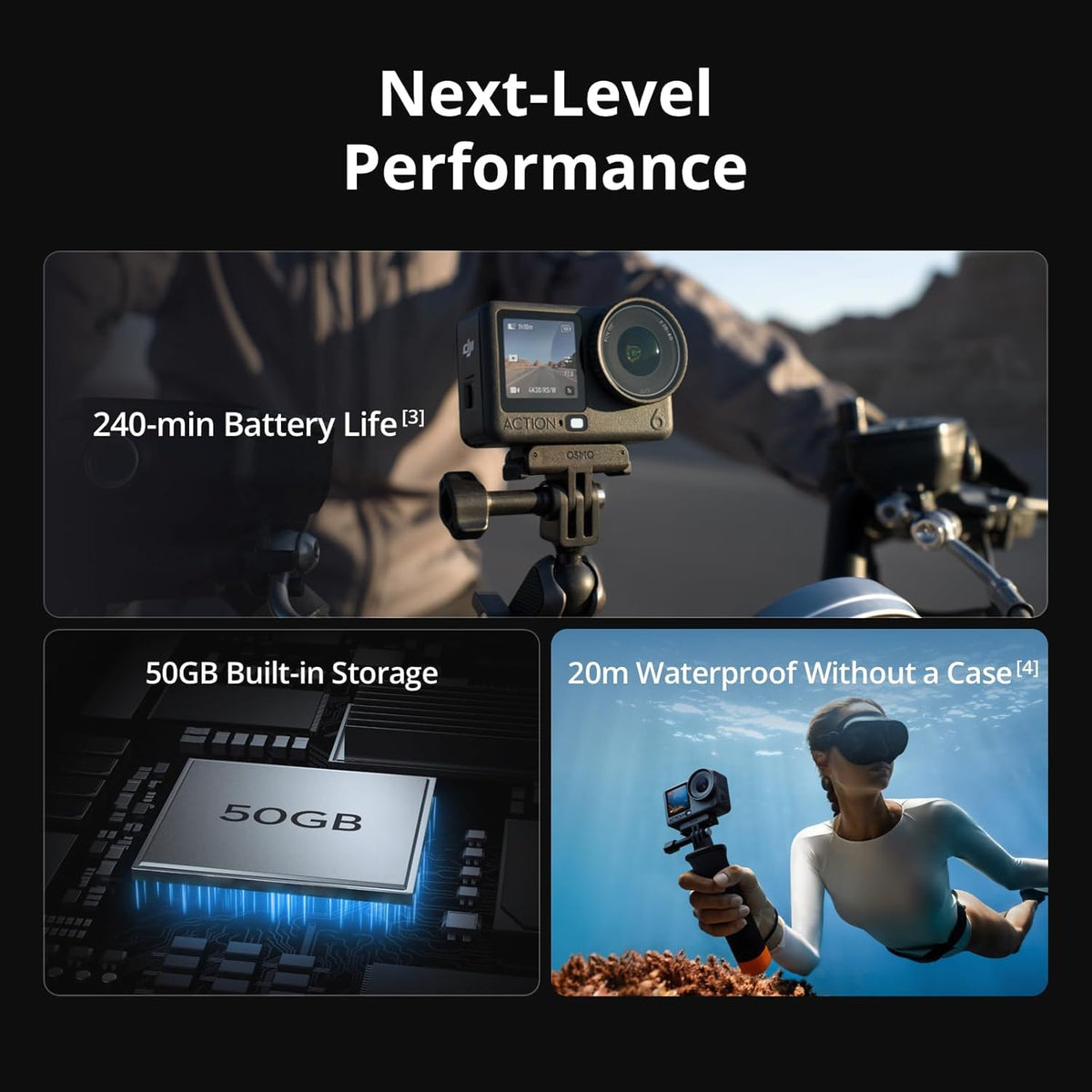 DJI Osmo Action 6 Essential Combo, 8K Action Camera