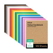 Cricut Value Cardstock Rainbow Sampler, 8.5 x 11 in, 125 Sheets