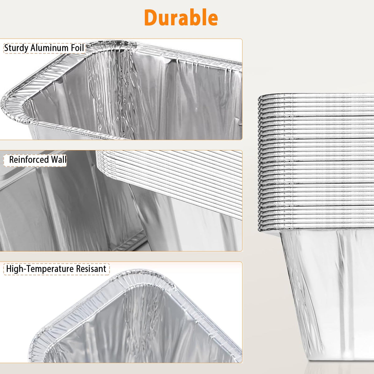 HOMRQFLY Drip Pan Liners for Blackstone Griddles, 50-Pack