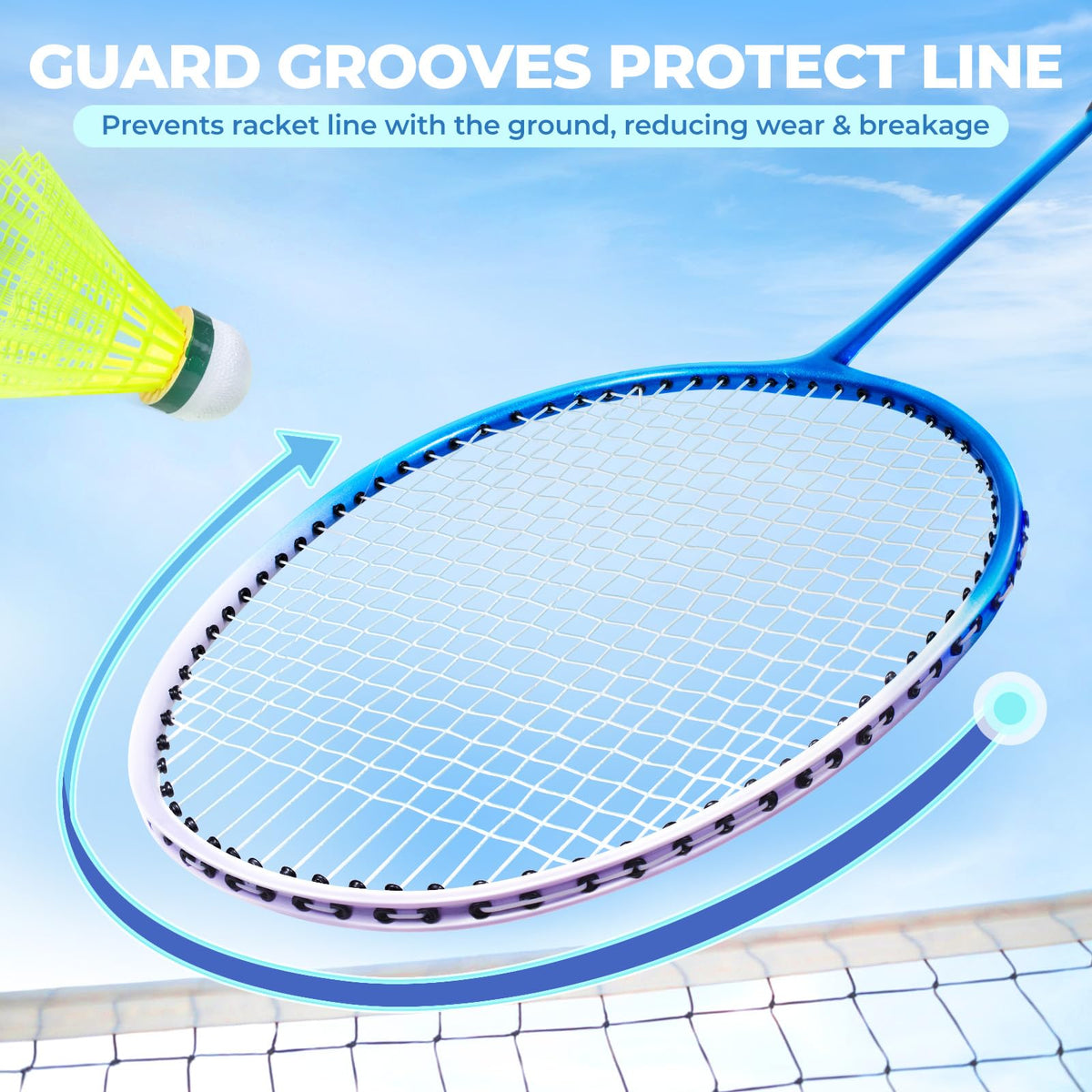 HIRALIY Badminton Rackets Set, 4 Pieces