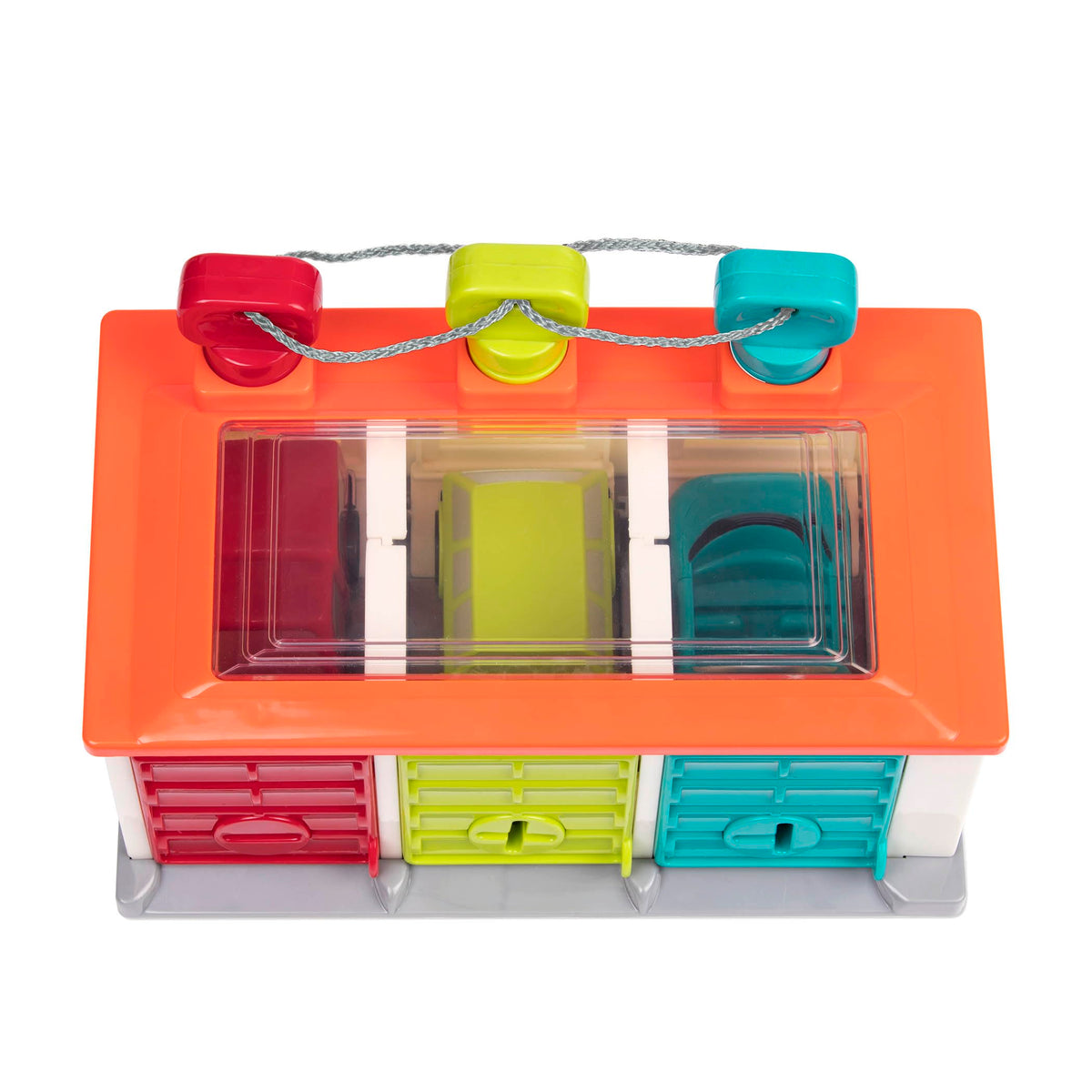 Battat Color Sorting Push-and-Go Playset, Red