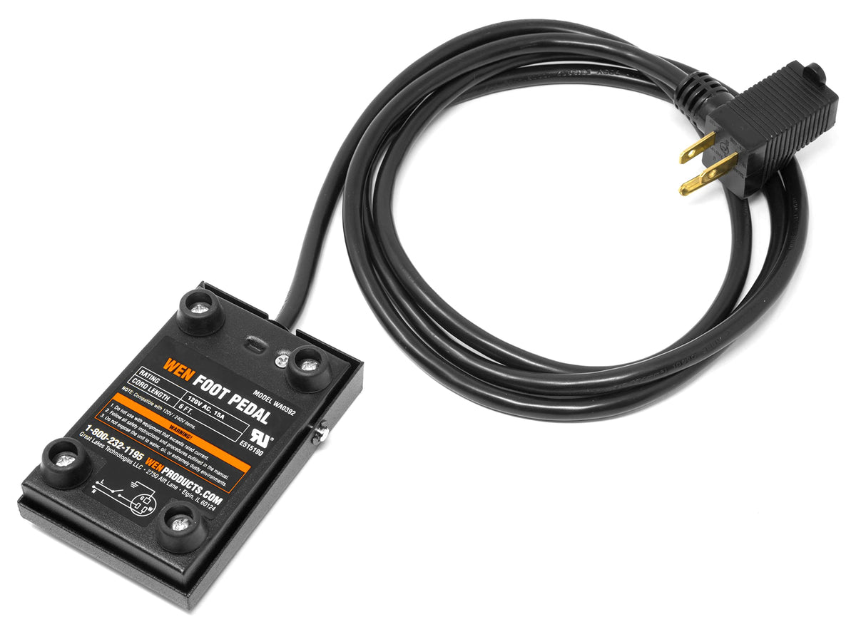 WEN WA0392 120V 15-Amp Momentary Power Foot Pedal Switch