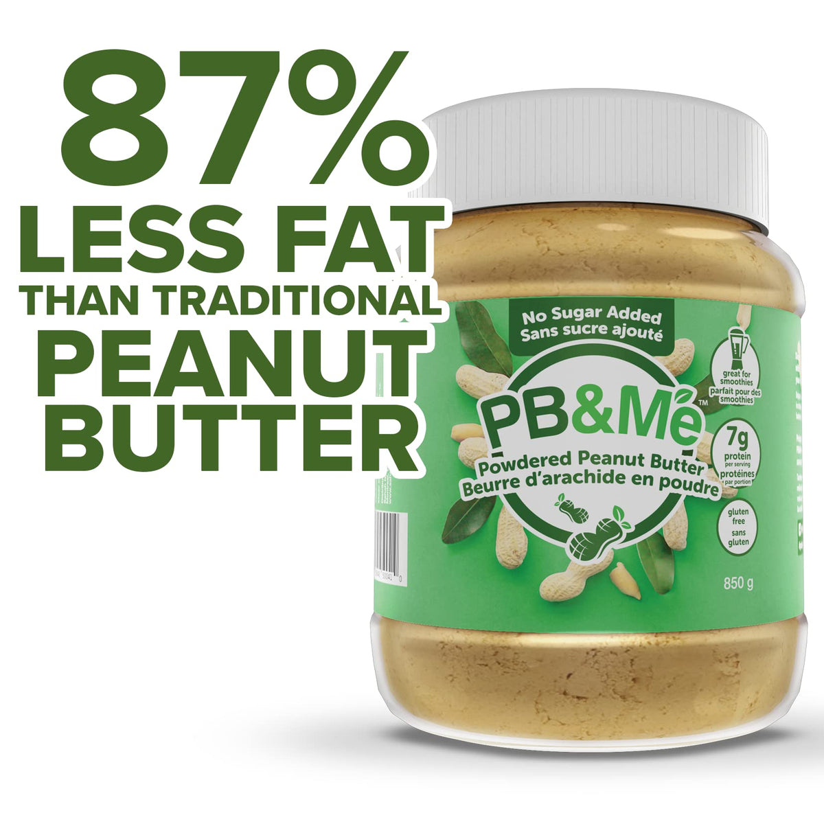 PB&Me Sugar Free Peanut Butter Powder, 2 lb