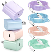 USB C Charger for iPhone with 6FT USB C to C Cable, 20W, 4 Pack