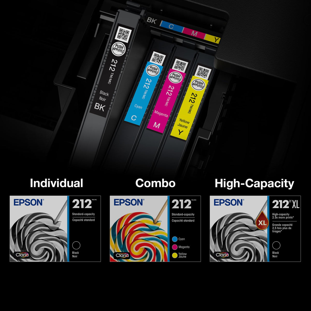 Epson 212 XL Black and Standard Colour Ink Cartridge Combo Pack