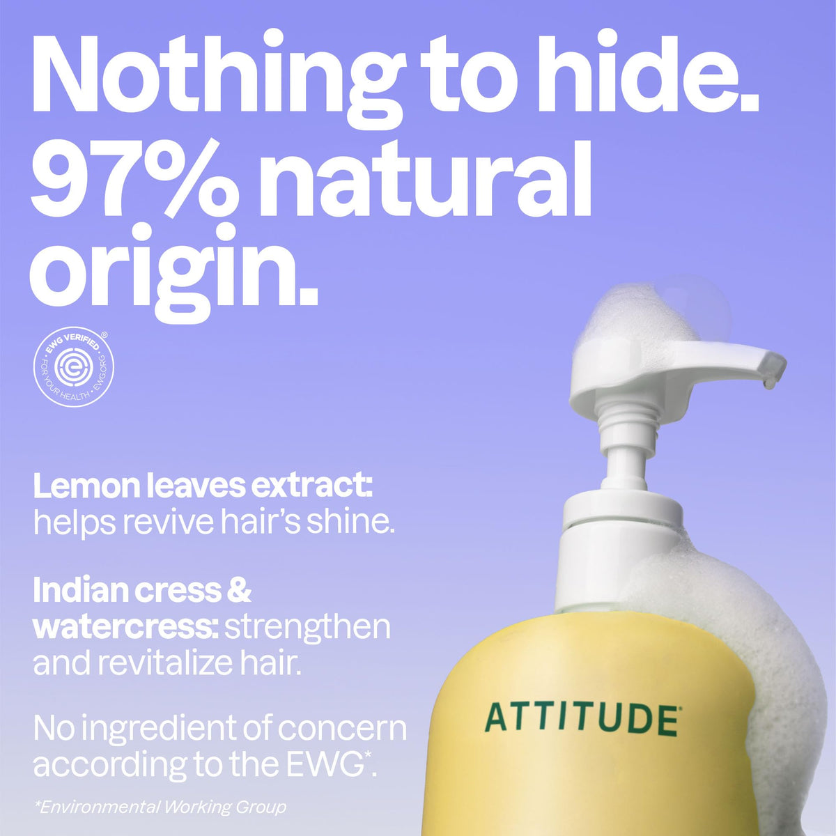 ATTITUDE Clarifying Hair Shampoo, Lemon Leaves & White Tea, 946 mL