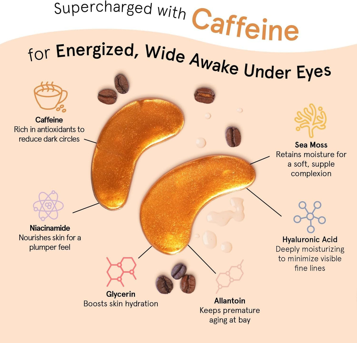 Grace and Stella Eye Patches with Caffeine, 24 Pairs