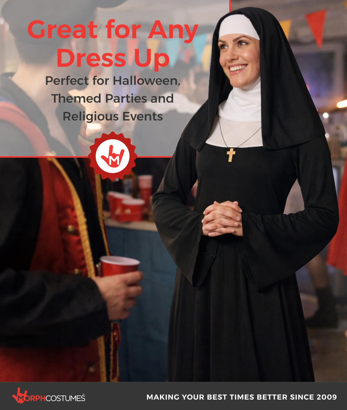 Fun Shack Nun Women's Costume, Large