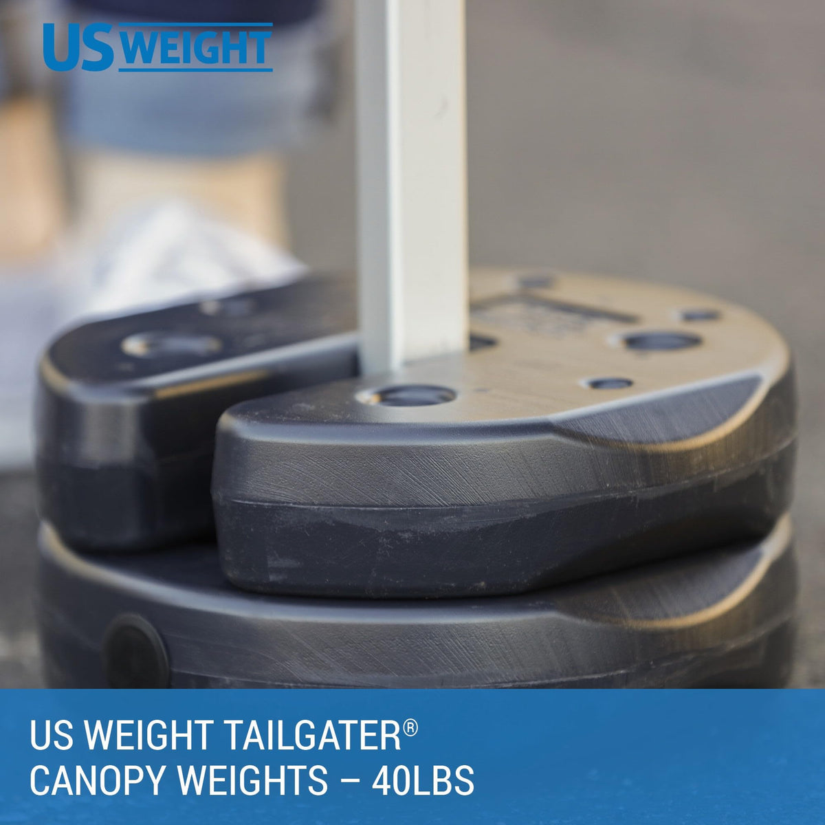 US Weight Canopy Weight Set of 4, 40 Pound, with Carry Strap