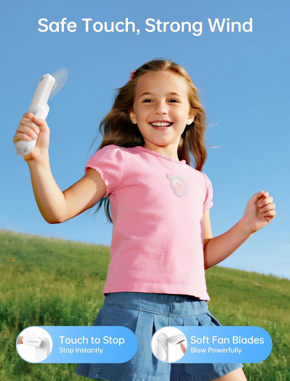 JISULIFE Hand Portable Fan with 4500 mAh Power Bank
