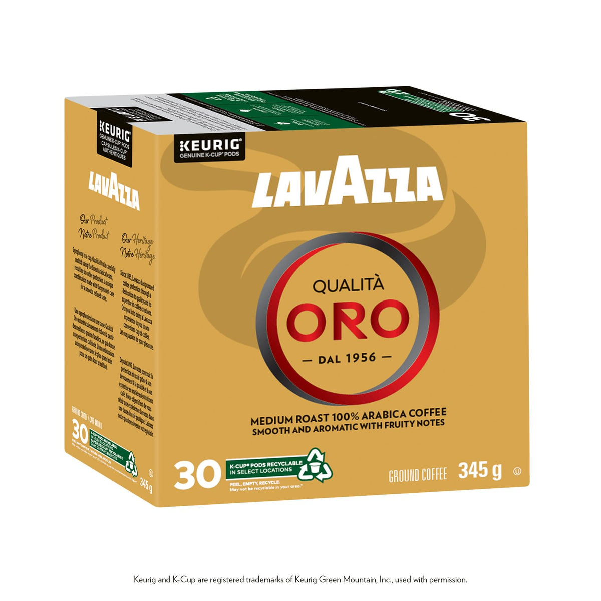 Lavazza Qualità Oro Medium Roast K-Cup Pods, 30 Count