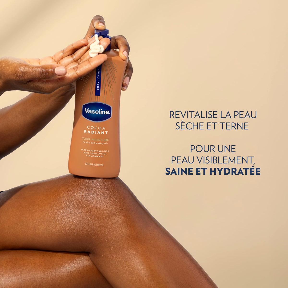 Vaseline Cocoa Radiant Lotion, Ultra-Hydrating, 600mL, 3 Pack