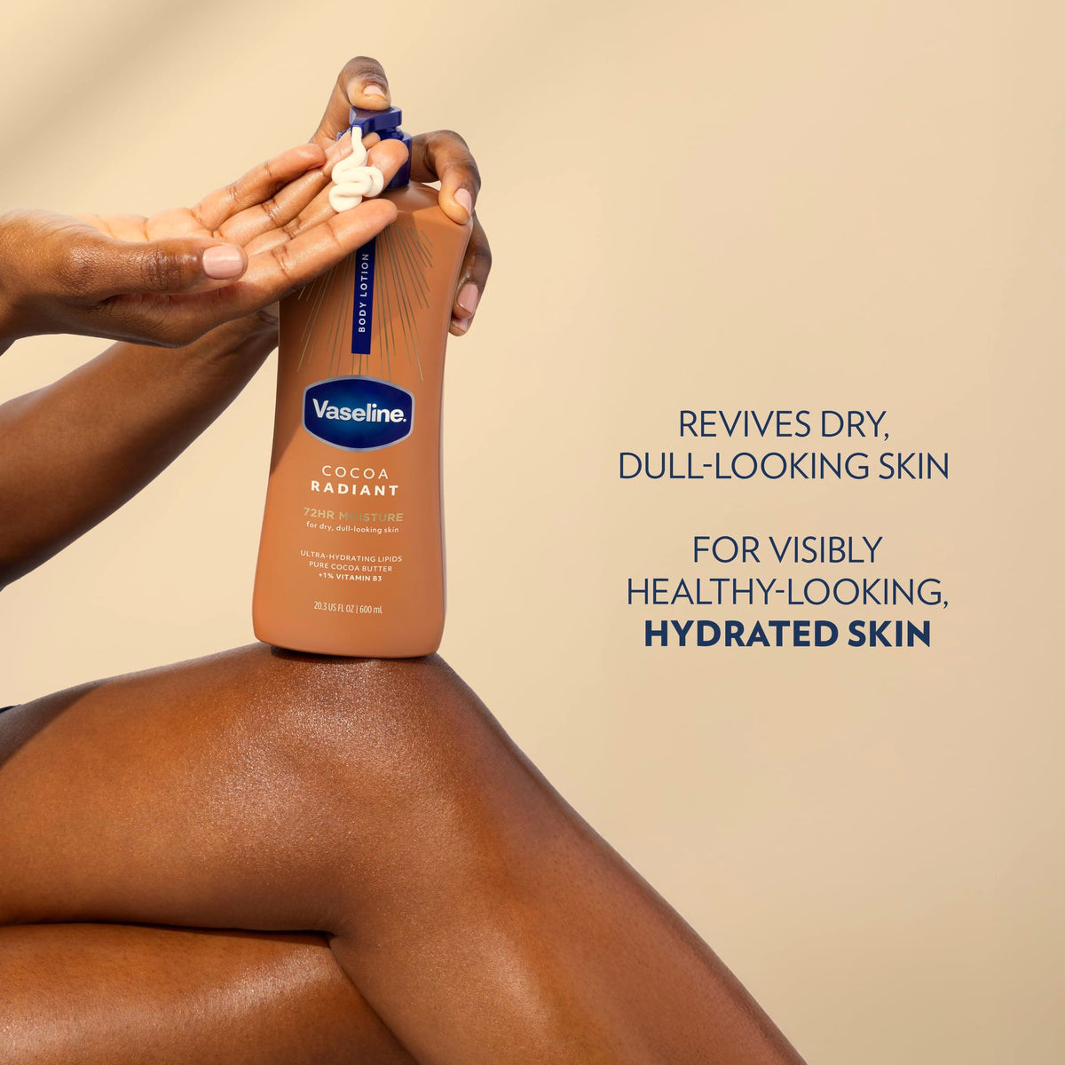 Vaseline Cocoa Radiant Lotion, Ultra-Hydrating, 600mL, 3 Pack