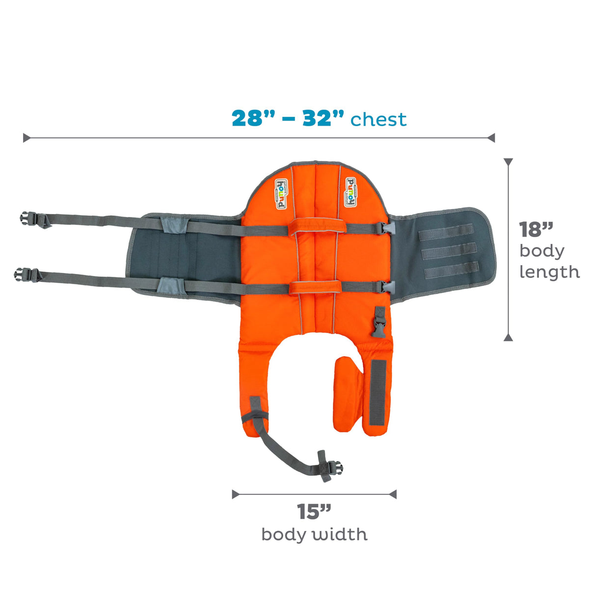 Outward Hound Granby Splash Dog Life Jacket, Orange, Large