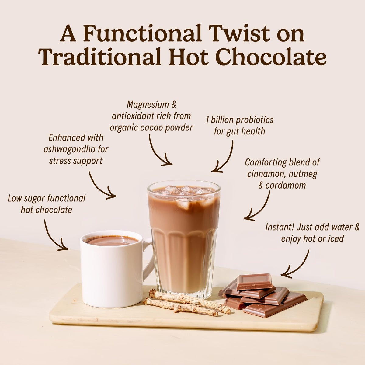 Organic Traditions Superfood Chocolate Latte Powder, 5.3oz