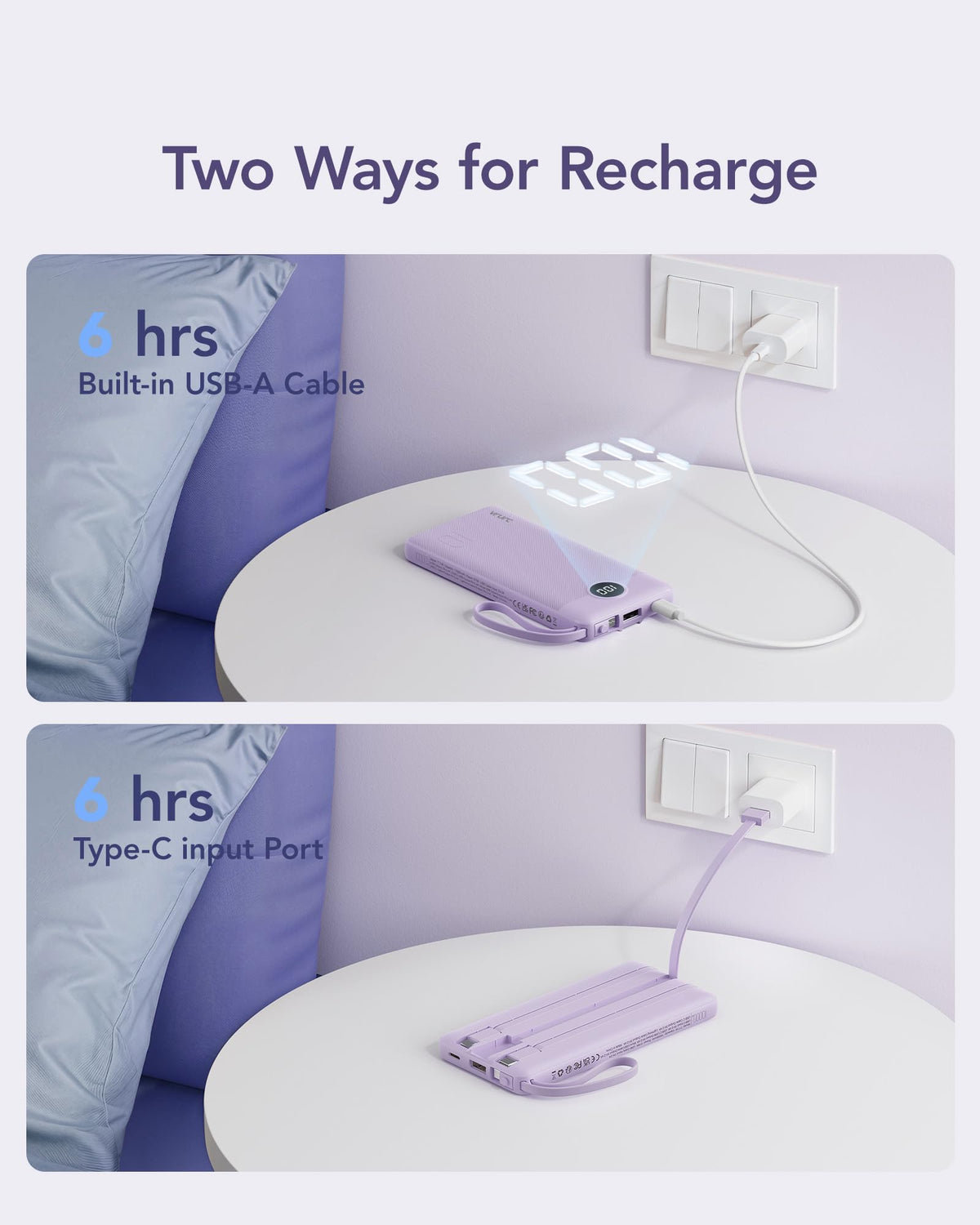 VRURC Portable Charger Power Bank, 10000mAh