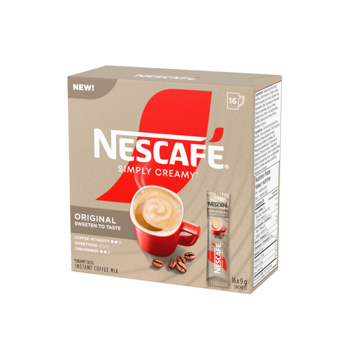 Nescafe Simply Creamy Instant Coffee Sachets, 6 Boxes, 0.9 kg