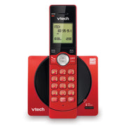 VTech DECT 6.0 Single Handset Cordless Phone, Red