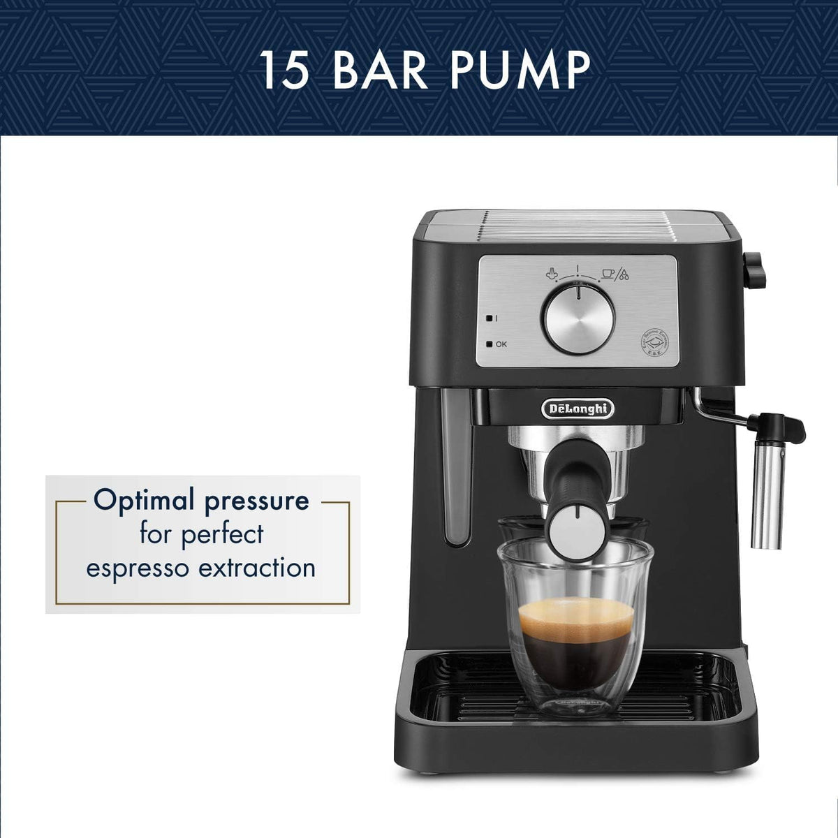 De'Longhi Stilosa Compact Manual Espresso Machine with Milk Frother